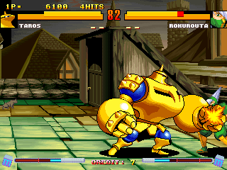 Asura Buster: Eternal Warriors (Arcade) screenshot: Punched him