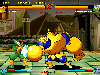 Asura Buster: Eternal Warriors (Arcade) screenshot: Another punch