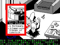 Vera Cruz (ZX Spectrum) screenshot: Examaning the room
