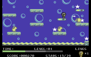 Slater Man (Commodore 64) screenshot: Arrow shot