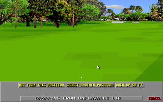 Links: Championship Course - Bay Hill Club & Lodge (DOS) screenshot: Ball dropping