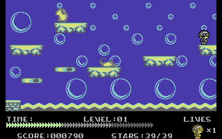 Slater Man (Commodore 64) screenshot: Under the water