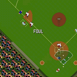 World Class Baseball (Sharp X68000) screenshot: Foul