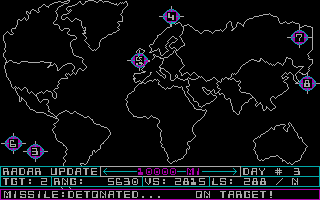 Epidemic! (DOS) screenshot: Target intercepted!