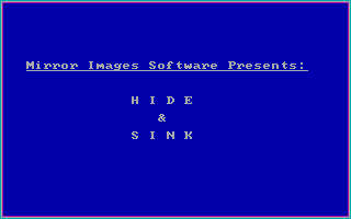 Hide & Sink (DOS) screenshot: Title screen