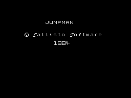 Jumpman (Jupiter Ace) screenshot: Title Screen