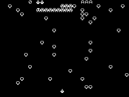 Centipede (Jupiter Ace) screenshot: Blast the Centipede