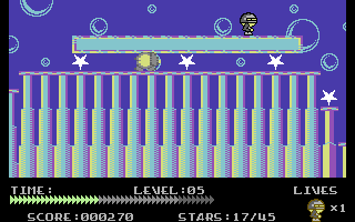 Slater Man (Commodore 64) screenshot: Avoiding the enemy