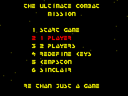 UCM: Ultimate Combat Mission (ZX Spectrum) screenshot: Title Screen