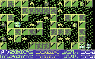 Bombmania (Commodore 64) screenshot: Level 4