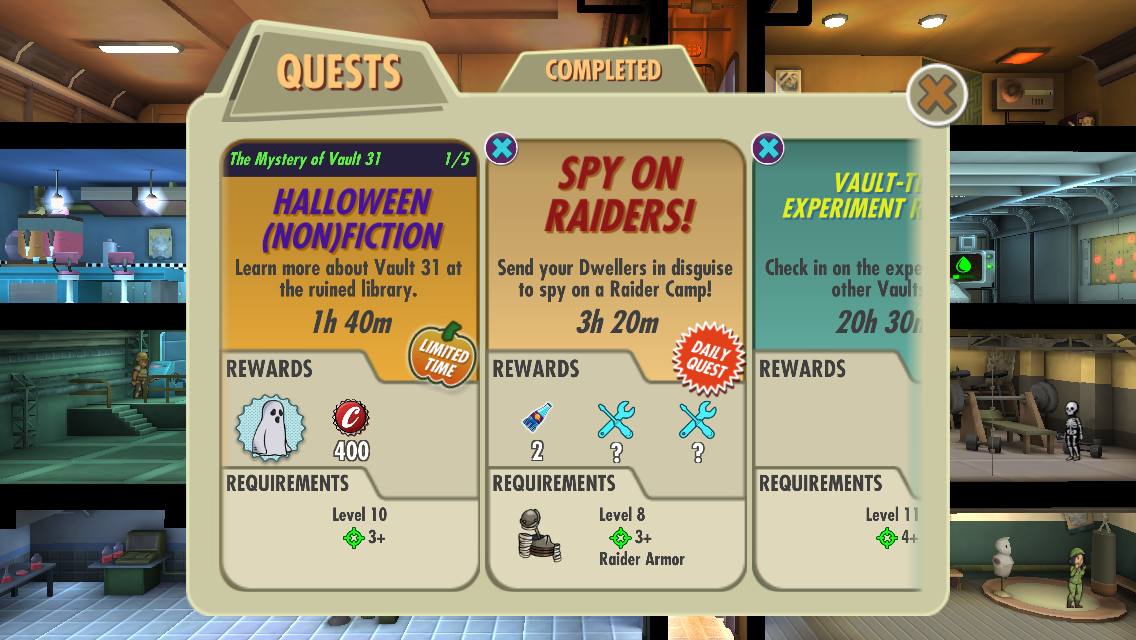 Screenshot of Fallout Shelter (iPhone, 2015) MobyGames