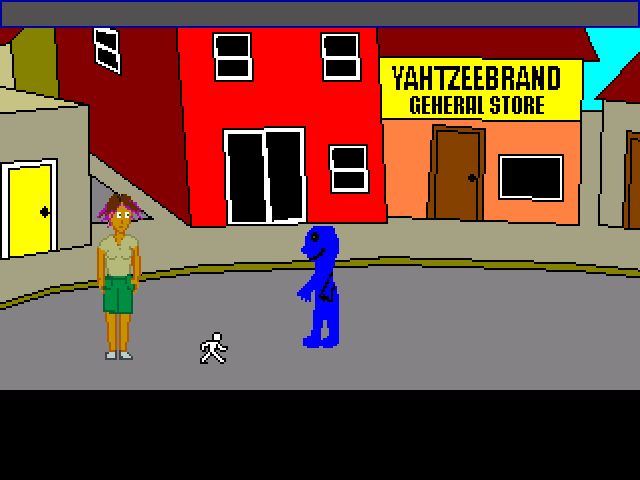 Intergalactic Life 2.0 (Windows) screenshot: Meeting Mika Huy on the town square