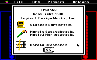 TrianGO (Apple IIgs) screenshot: About screen