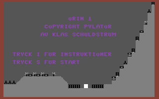 Orin 1 (Commodore 64) screenshot: Title screen