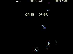 Astromilon (Memotech MTX) screenshot: Game over