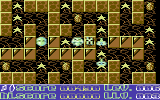Bombmania (Commodore 64) screenshot: Level 6