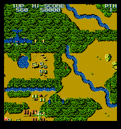Liberation (Arcade) screenshot: Over village