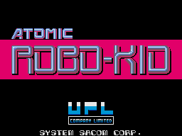Atomic Robo-Kid (Sharp X68000) screenshot: Title screen
