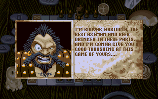 King's Table: The Legend of Ragnarok (Amiga) screenshot: One of your opponents