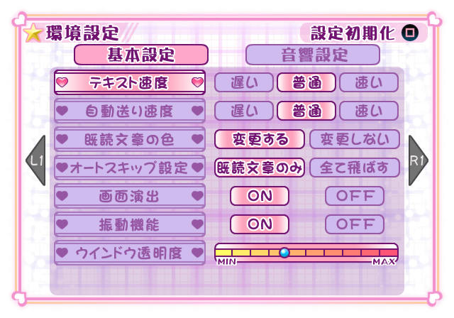 Final Approach 2: 1st Priority (PlayStation 2) screenshot: Options menu
