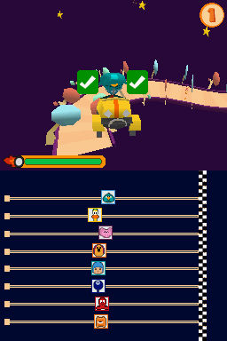 Pocoyó Racing (Nintendo DS) screenshot: Input completed successfully.
