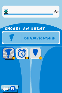 Pocoyó Racing (Nintendo DS) screenshot: Events in the Motor Olympics game mode