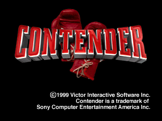 Contender (PlayStation) screenshot: Title screen (US version).
