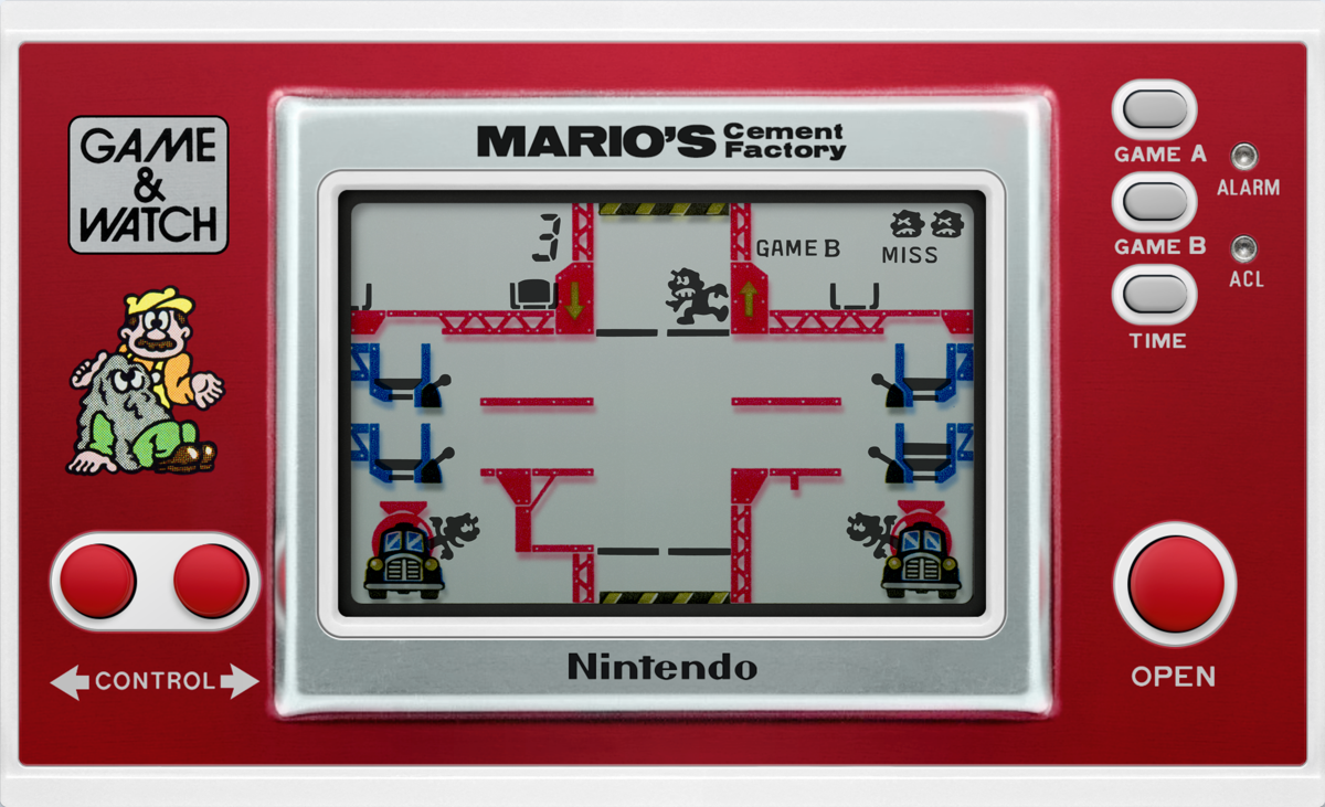 Game & Watch Wide Screen: Mario's Cement Factory (Dedicated handheld) screenshot: Game & Watch - Mario's Cement Factory