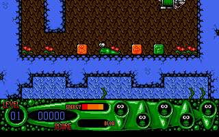 Steg the Slug (Amiga) screenshot: Starting the level.