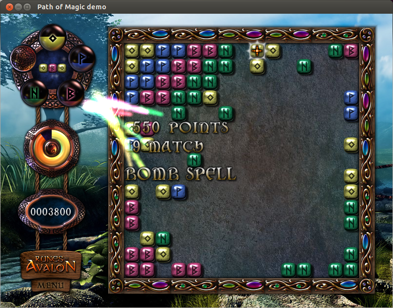 Runes of Avalon: Path of Magic (Linux) screenshot: I'm clearing some runes on the first level