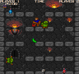 Dark Tower (Arcade) screenshot: cucumber as bonus