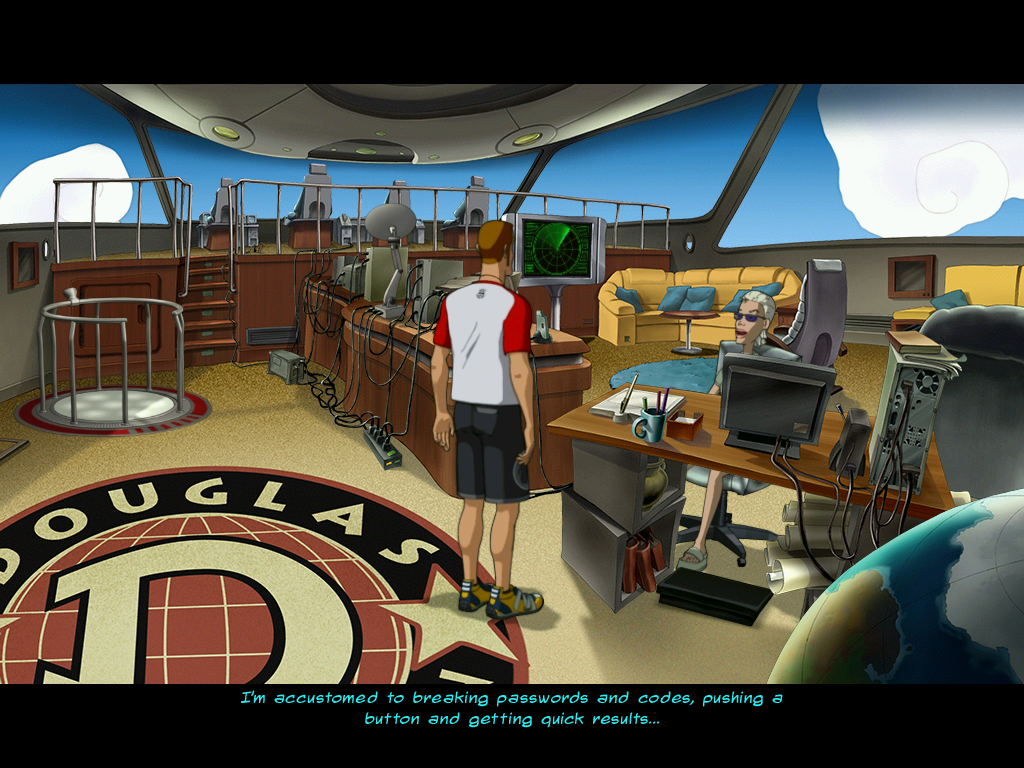 Runaway 2: The Dream of the Turtle (Windows) screenshot: Aboard Sushi's ship