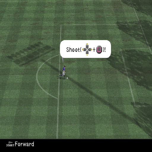 Winning Eleven: Pro Evolution Soccer 2007 (PlayStation 2) screenshot: This shows one of the training screens. First the player chooses the player to be trained, and watches the game demonstrate before practicing the move