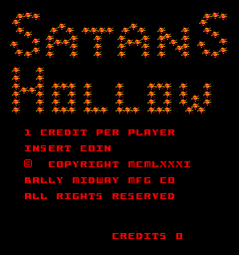 Satan's Hollow (Arcade) screenshot: Title screen