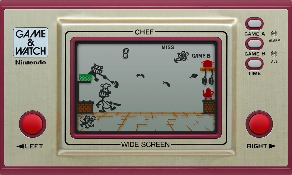 Game & Watch Wide Screen: Chef (Dedicated handheld) screenshot: Game & Watch - Chef