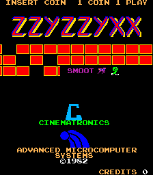 Zzyzzyxx (Arcade) screenshot: Title Screen