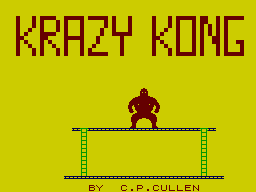 Krazy Kong (ZX Spectrum) screenshot: Title Screen