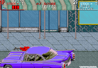 The Ninja Kids (Arcade) screenshot: Nice Car