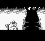 Trip World (Game Boy) screenshot: Intro: The Maita Flower's guardian faces shadowy beings and fails.