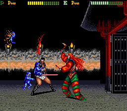 Kabuki-Z (Arcade) screenshot: Boss fight