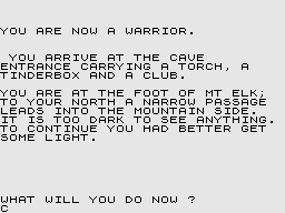 Velnor's Lair (ZX Spectrum) screenshot: Outside the cave