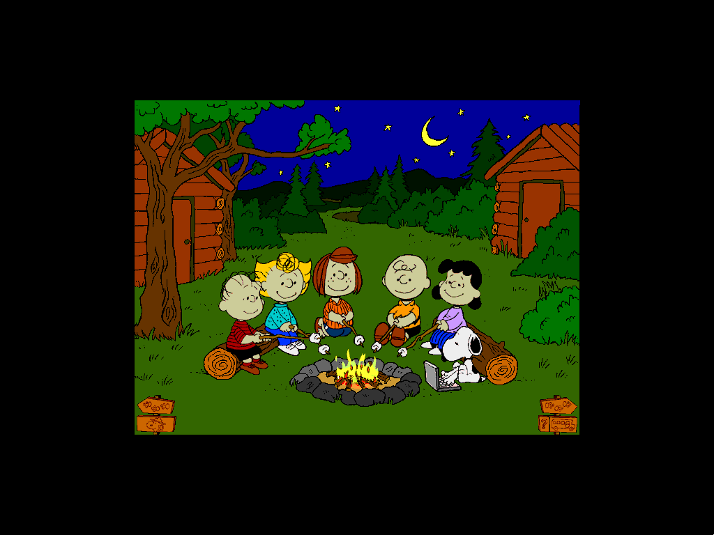 Snoopy's Campfire Stories (Windows) screenshot: In the Fire