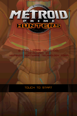 Metroid Prime: Hunters (Nintendo DS) screenshot: Metroid Prime: Hunters NDS title screen