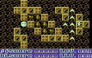 Bombmania (Commodore 64) screenshot: Level 61