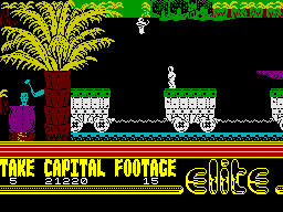 The Fall Guy (ZX Spectrum) screenshot: Need to jump