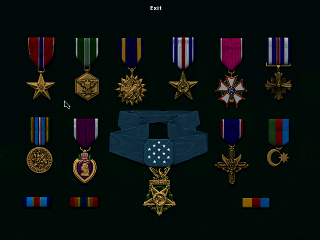 Jane's Combat Simulations: Longbow 2 (Windows) screenshot: Pilot Medals