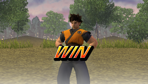 Dragonball: Evolution (PSP) screenshot: Goku Won.