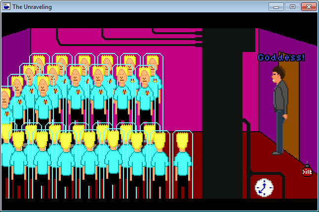 The Tapestry - Chapter 1: The Unraveling (Windows) screenshot: Clerk clones are waiting for their time