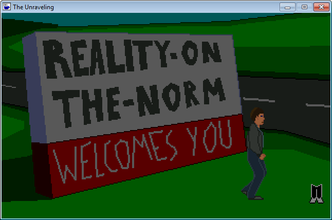 The Tapestry - Chapter 1: The Unraveling (Windows) screenshot: Passing by welcome sign