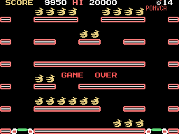 Fruit Panic (MSX) screenshot: Game over